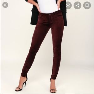 Paige verdugo skinny velvet pants